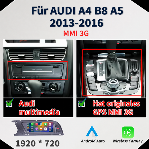 Navigation für Audi A4 B8 A5 – CarPlay & Android Auto