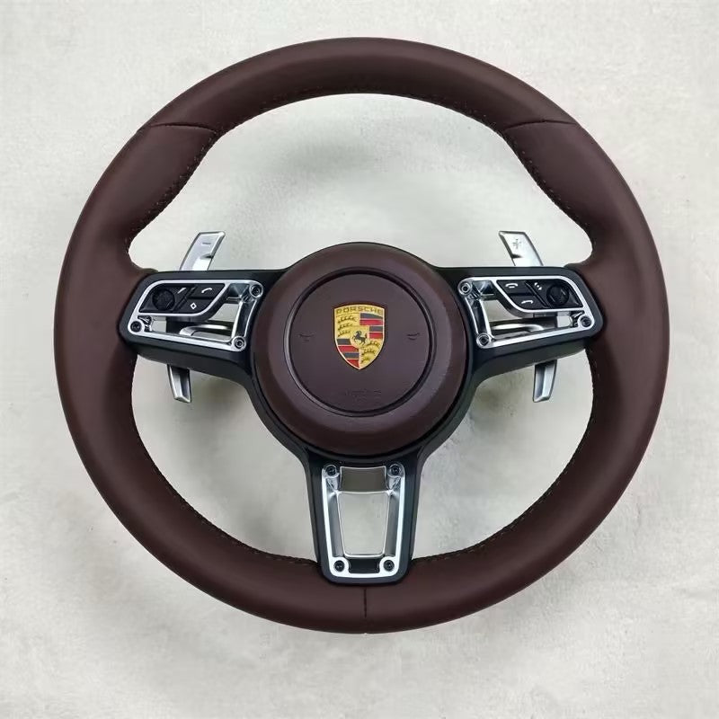 Porsche 911 (992) Performance Lederlenkrad – Beige - Schwarz - Bordeaux-Rot | Multifunktion