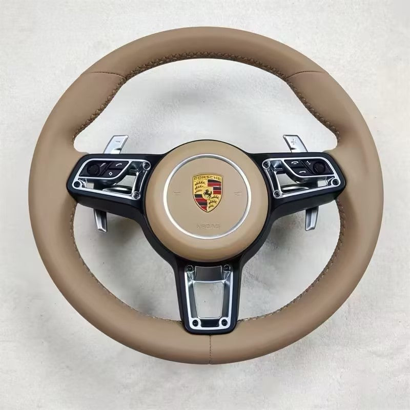 Porsche 911 (992) Performance Lederlenkrad – Beige - Schwarz - Bordeaux-Rot | Multifunktion