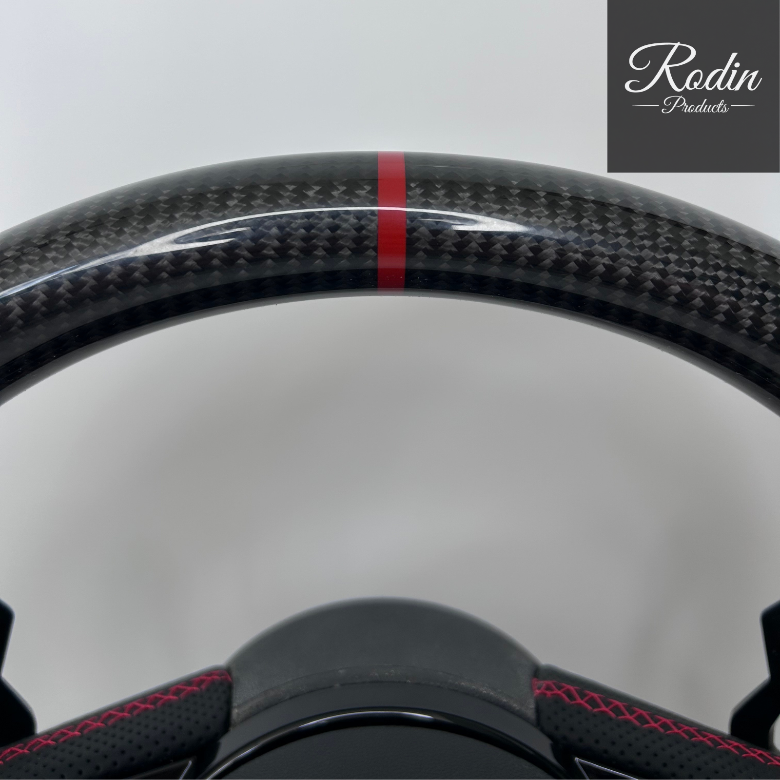 Audi RS Performance Carbon Lenkrad – rote 12-Uhr-Markierung – B9 Plattform – Material-Detail von Rodin Products