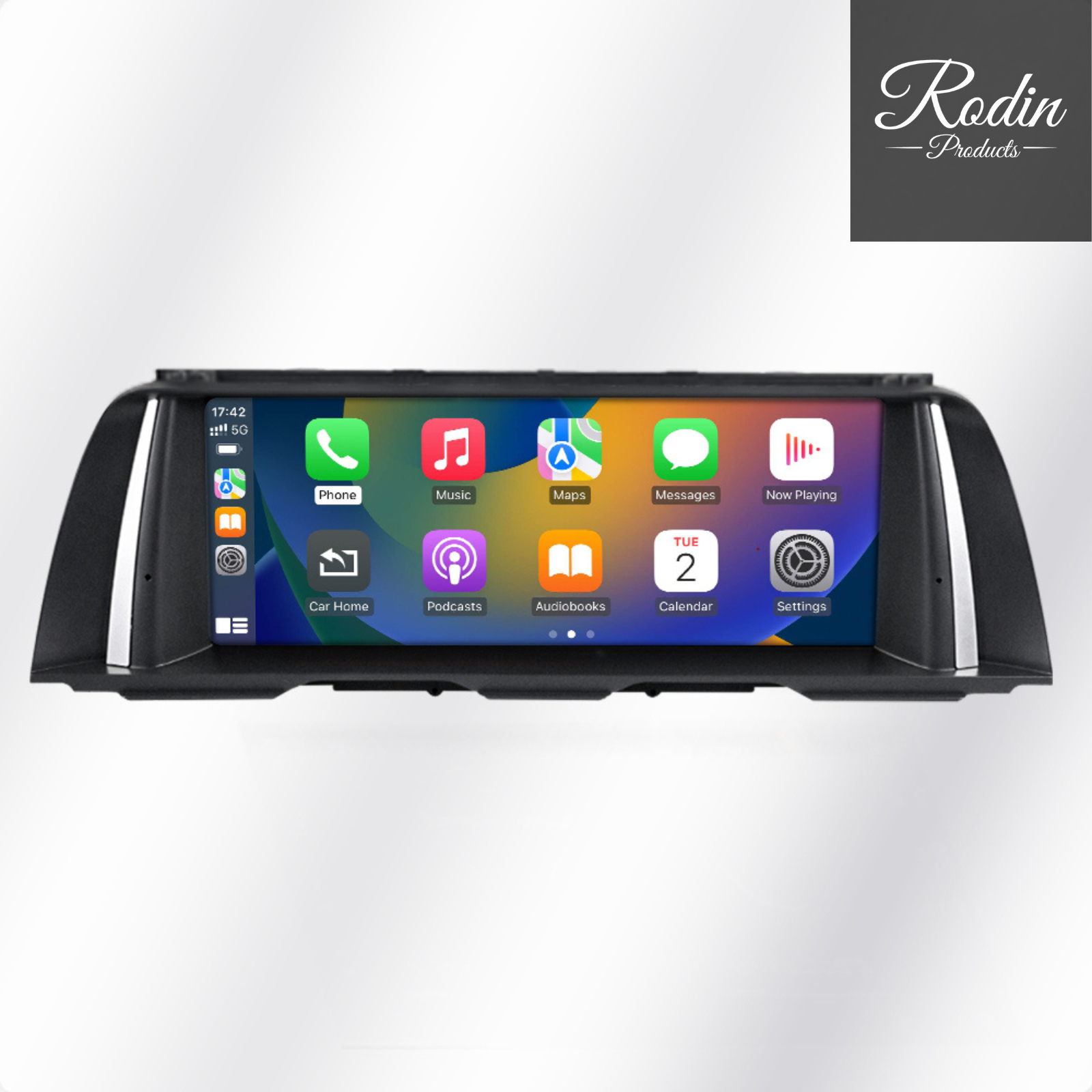 Linux CarPlay Display für BMW F10 & F11 (2011–2016) – Wireless Apple CarPlay & Android Auto – Tasten und Bedienelemente von Rodin Products
