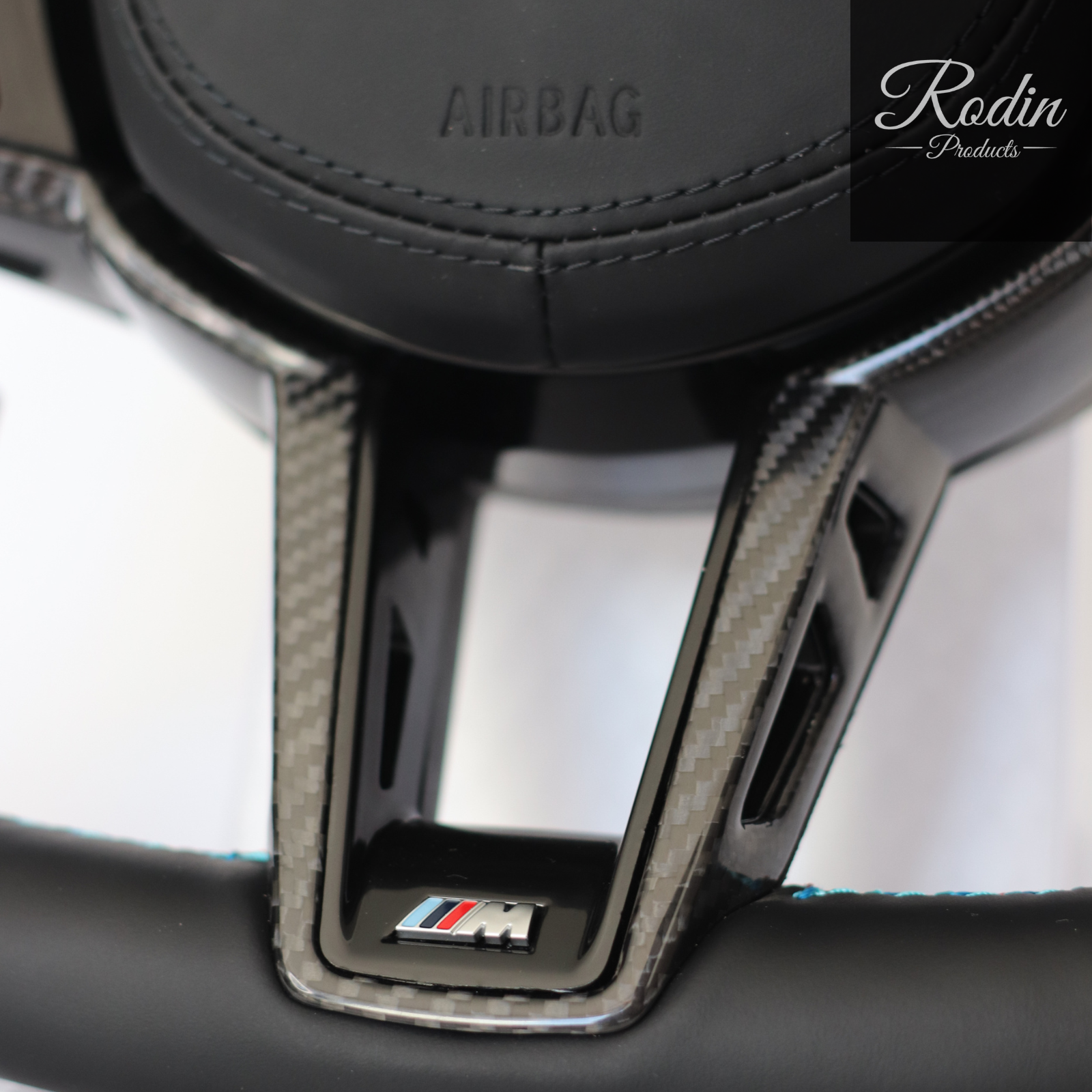 BMW M Performance Sportlenkrad Carbon All Black – G-Modell | 12-Uhr in Rot – Tasten und Bedienelemente von Rodin Products