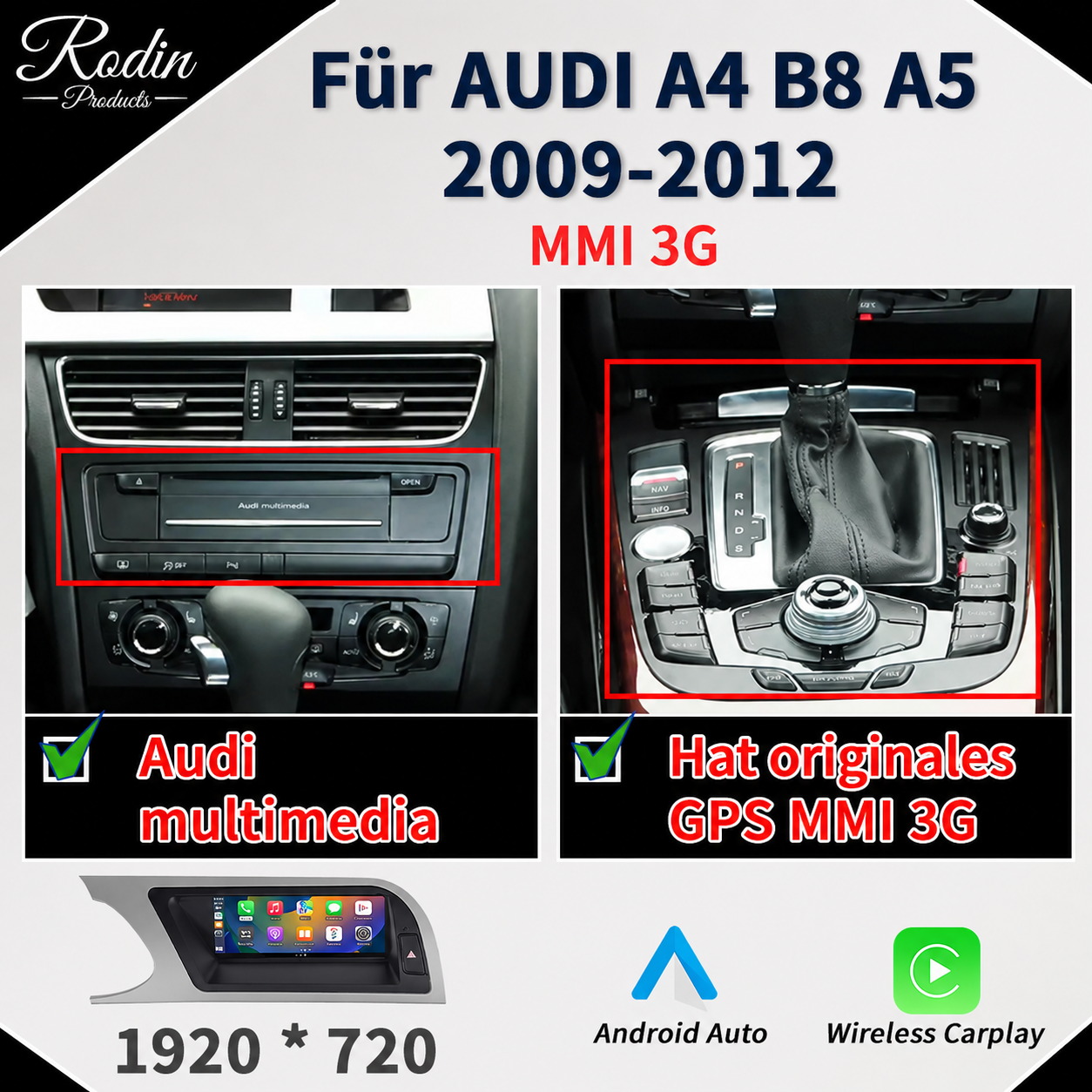 Linux CarPlay Display für Audi A4 B8 & A5 (2009–2016) - Bild 5