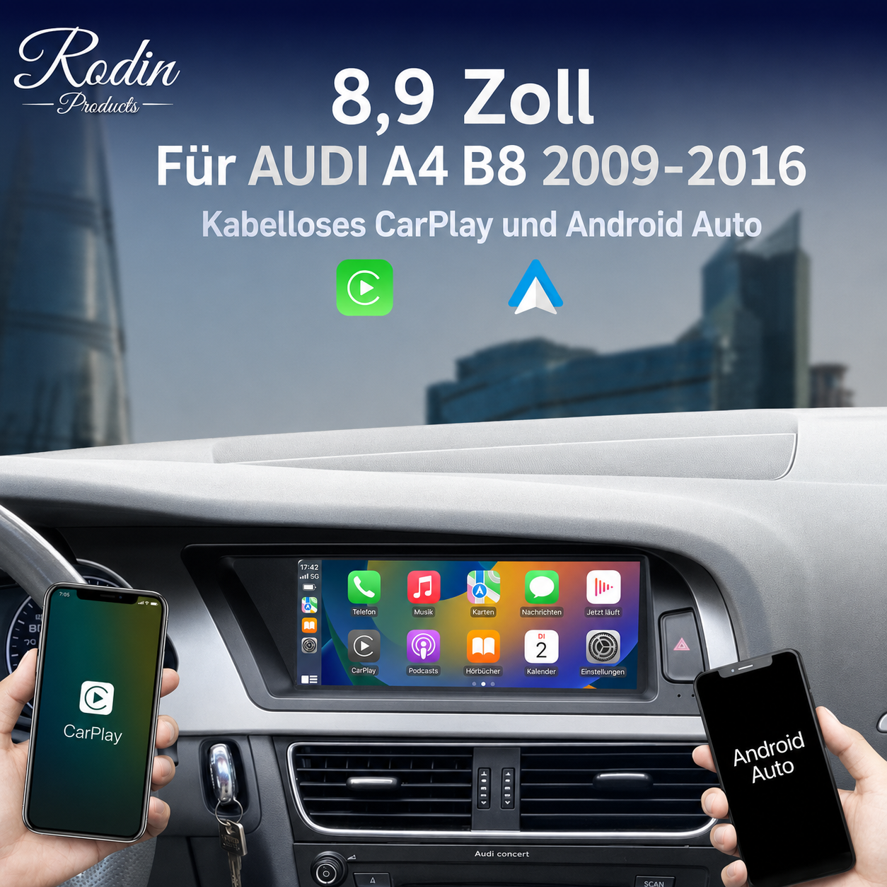 Lenkrad passend für Audi B8 – veredelte Ausführung – Ansicht 7