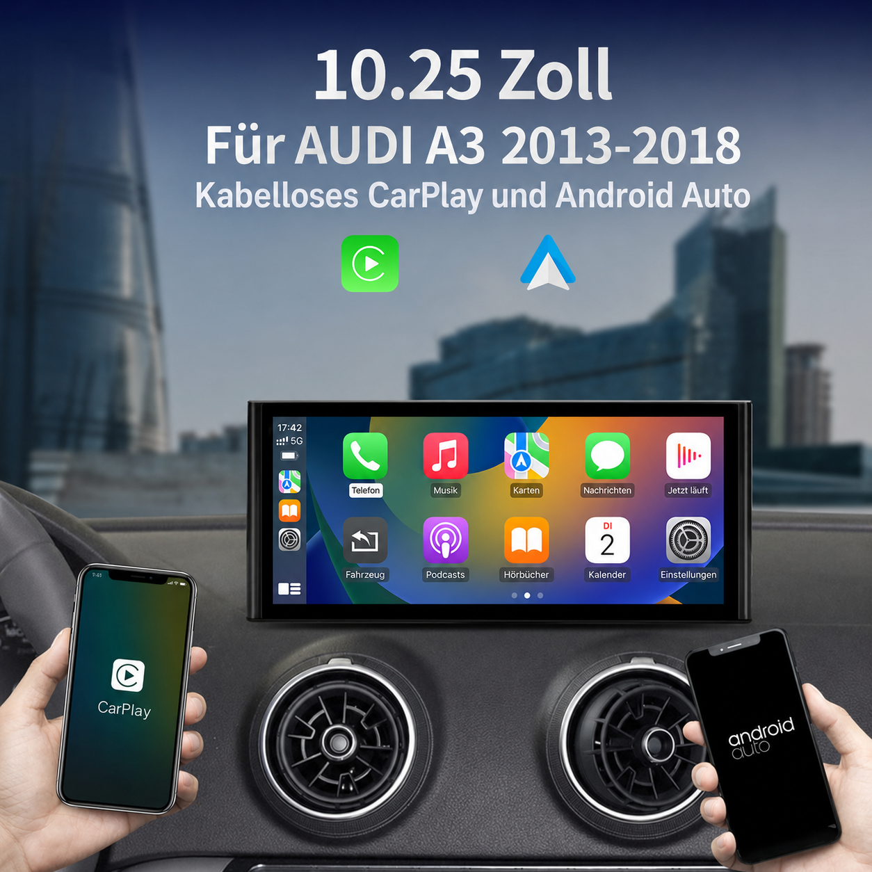 Linux CarPlay Display für Audi A3 (2013–2018) - Bild 2
