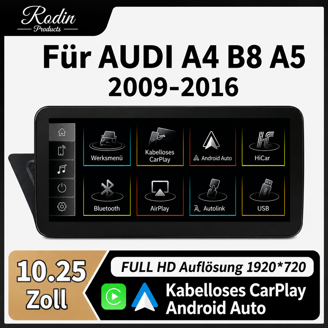 Linux CarPlay Display für Audi A4 B8 & A5 (2009–2016) - Bild 1