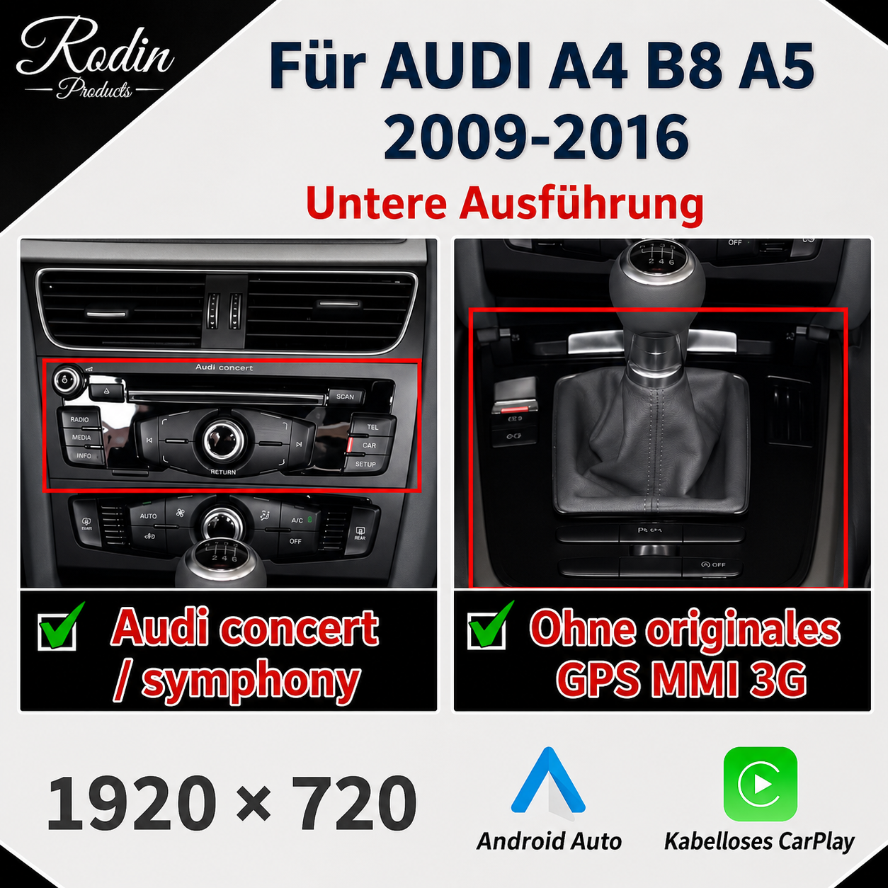 Linux CarPlay Display für Audi A4 B8 & A5 (2009–2016) - Bild 4