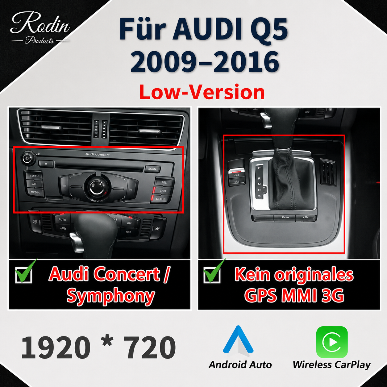 Linux CarPlay Display für Audi Q5 (2009–2016) - Bild 2