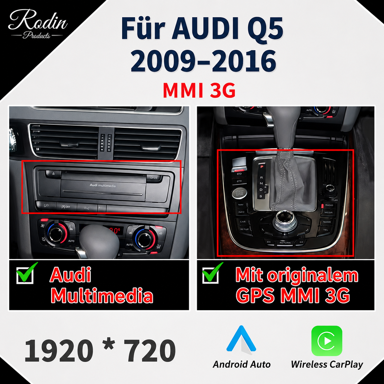 Linux CarPlay Display für Audi Q5 (2009–2016) - Bild 3