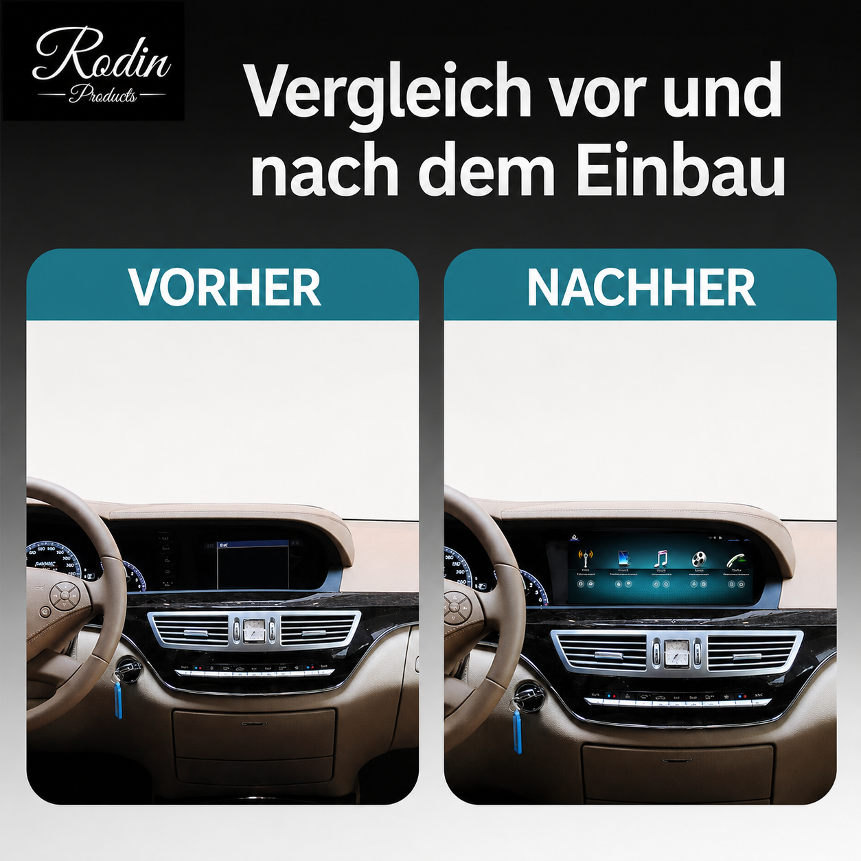 Lenkrad passend für Mercedes-Benz W221 – veredelte Ausführung – Ansicht 14
