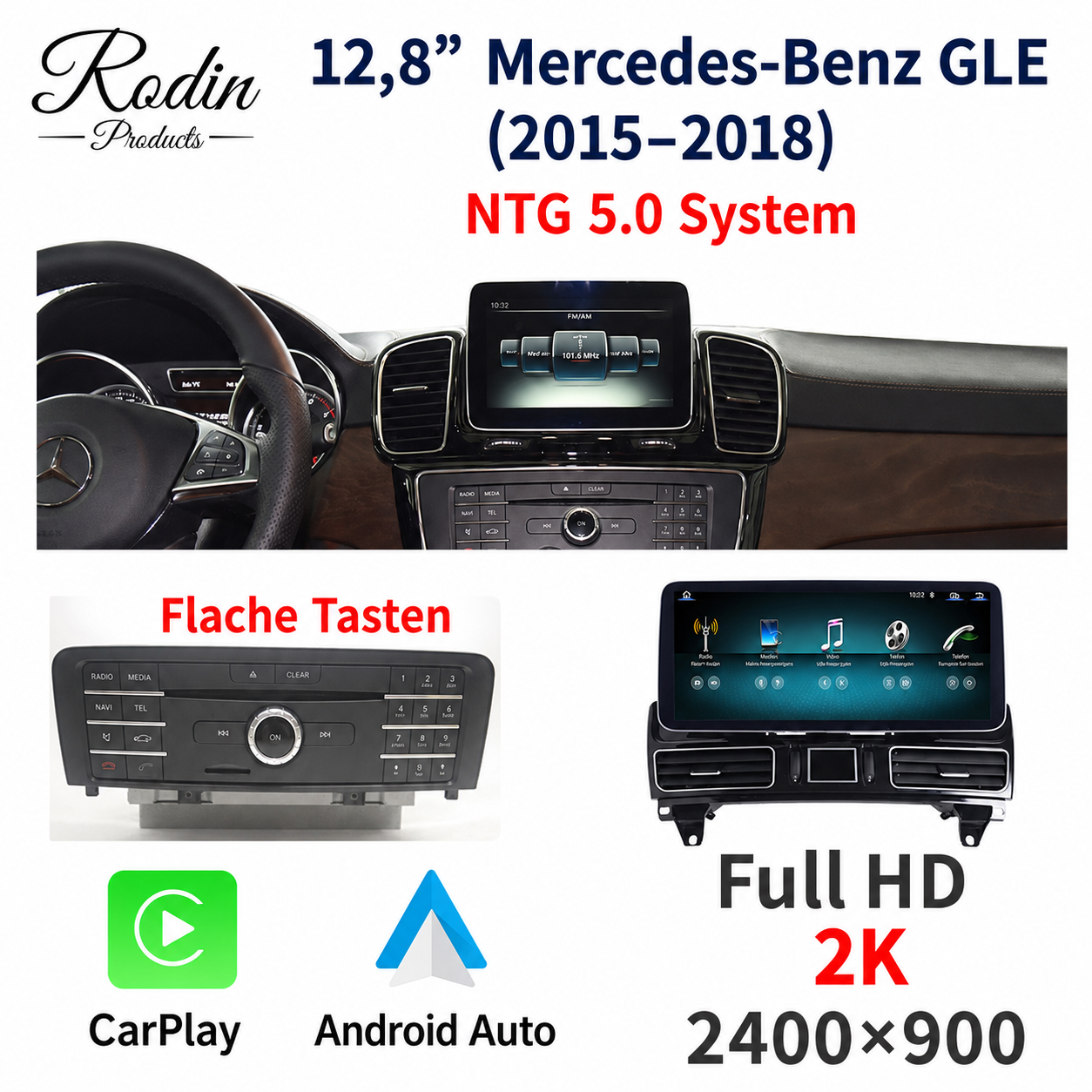 Mercedes ML / GLE 12,8″ Linux CarPlay Display - Bild 4
