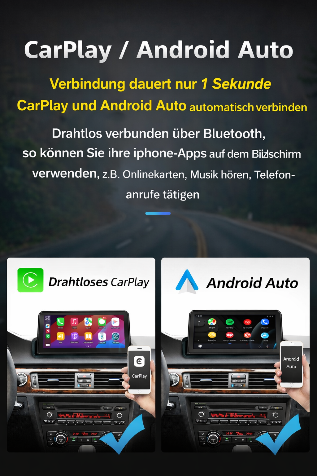Lenkrad passend für BMW F10 F11 – veredelte Ausführung – Ansicht 6