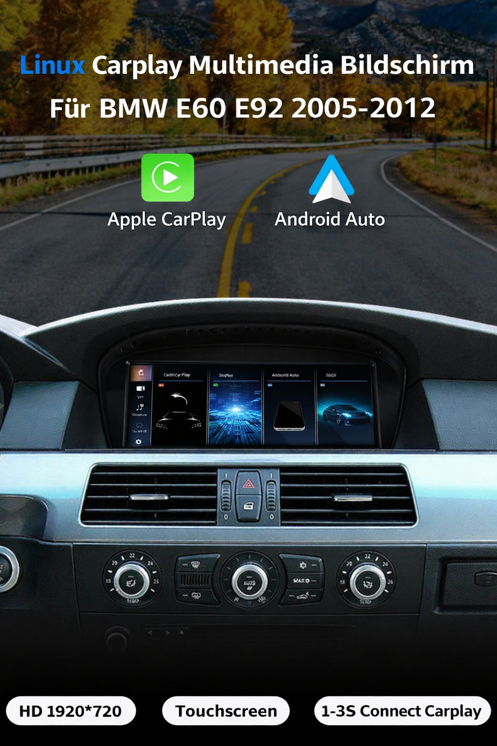Linux CarPlay Display für BMW E60 & E61 - Bild 4