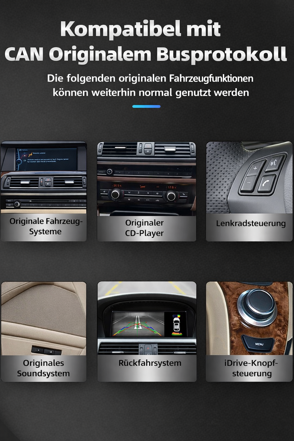 Lenkrad passend für BMW E60 E61 – veredelte Ausführung – Ansicht 7