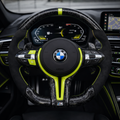 BMW M Performance Sportlenkrad Forged Carbon mit LED – F10 F30 F32 | Schwarz-Gelb