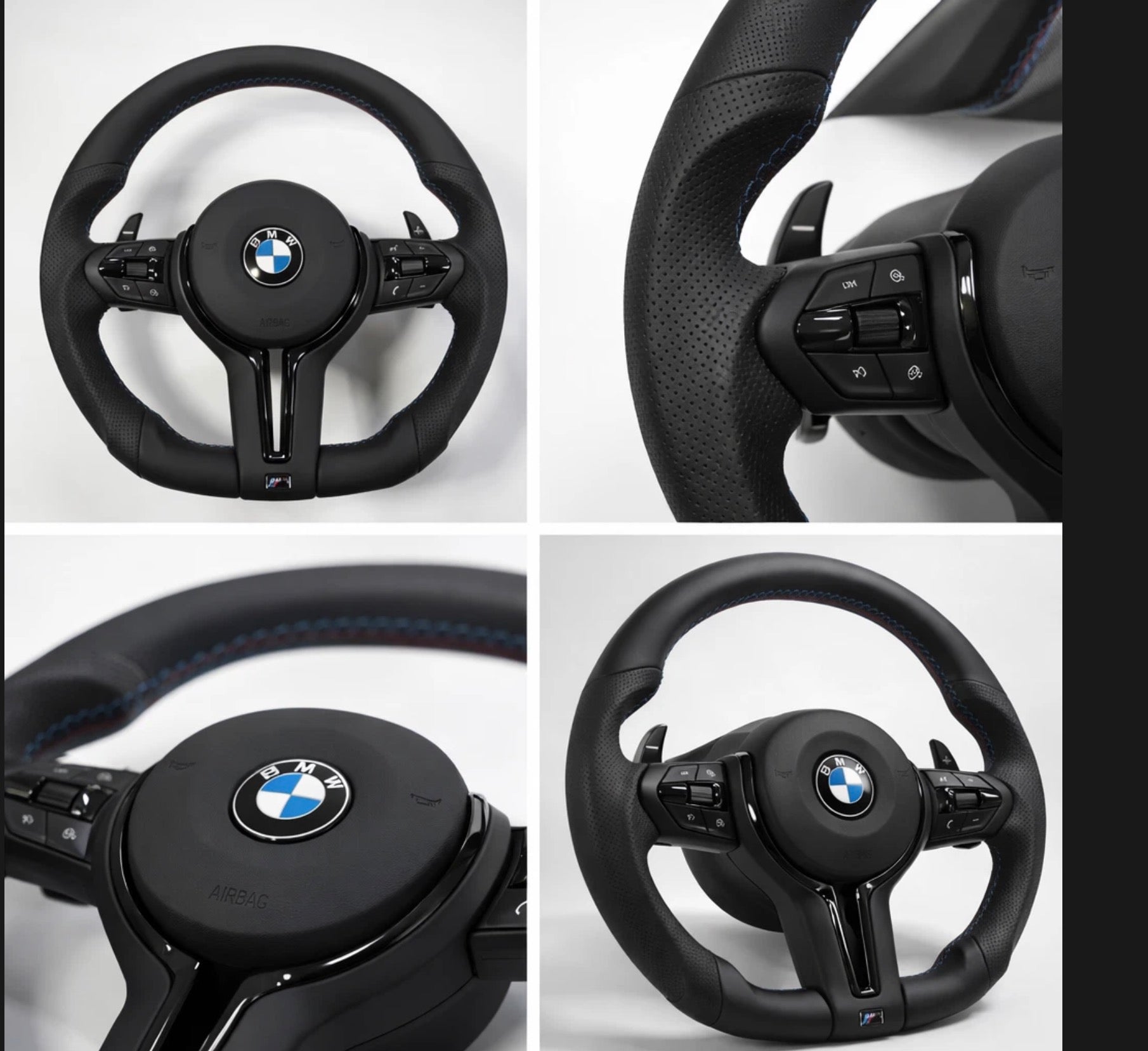 BMW M Performance Lenkrad Leder Veredelung - ALL BLACK | Rodin Products