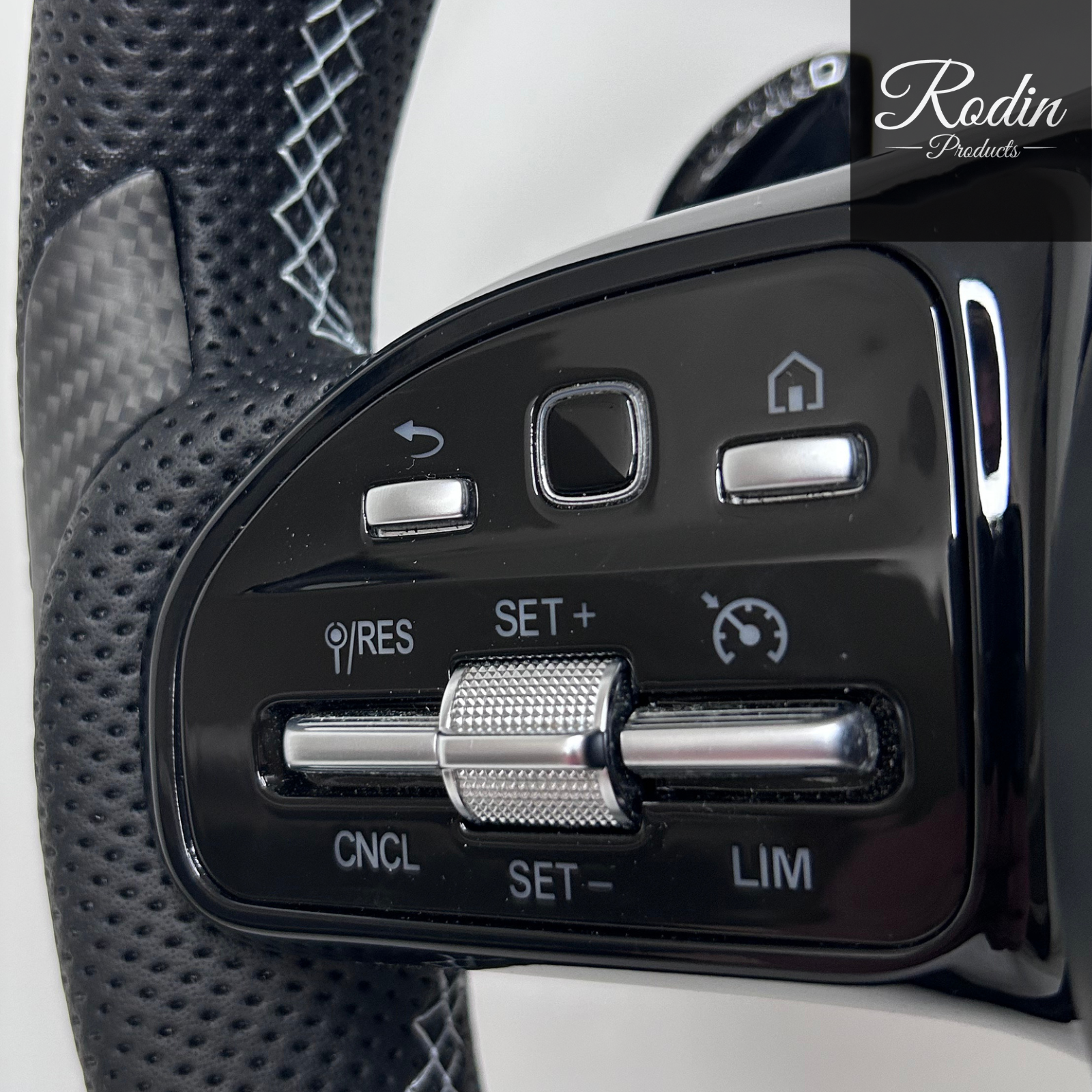 Lenkrad passend für Mercedes-Benz W205 – Carbon & Leder & 12-Uhr-Markierung – Ansicht 2