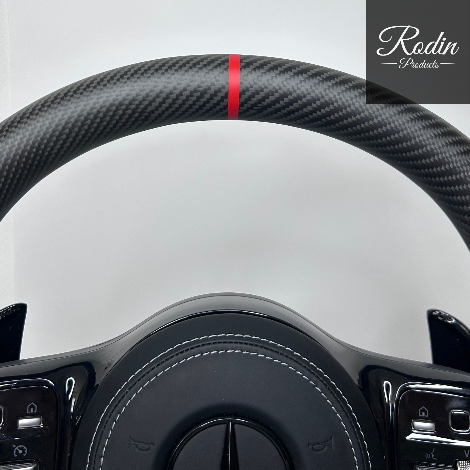 Mercedes BRABUS Carbon Lenkrad W205 X253 C253 Leder Rot 12 Uhr – Material-Detail von Rodin Products