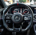 Mercedes-AMG Carbon Performance Lenkrad mit roten Akzenten – Echtcarbon & perforiertes Leder