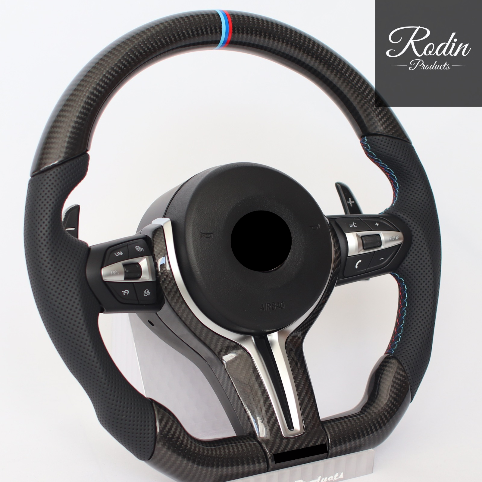 Sportlenkrad passend für BMW E-/F-Serie – Carbon – Materialdetail von Rodin Products