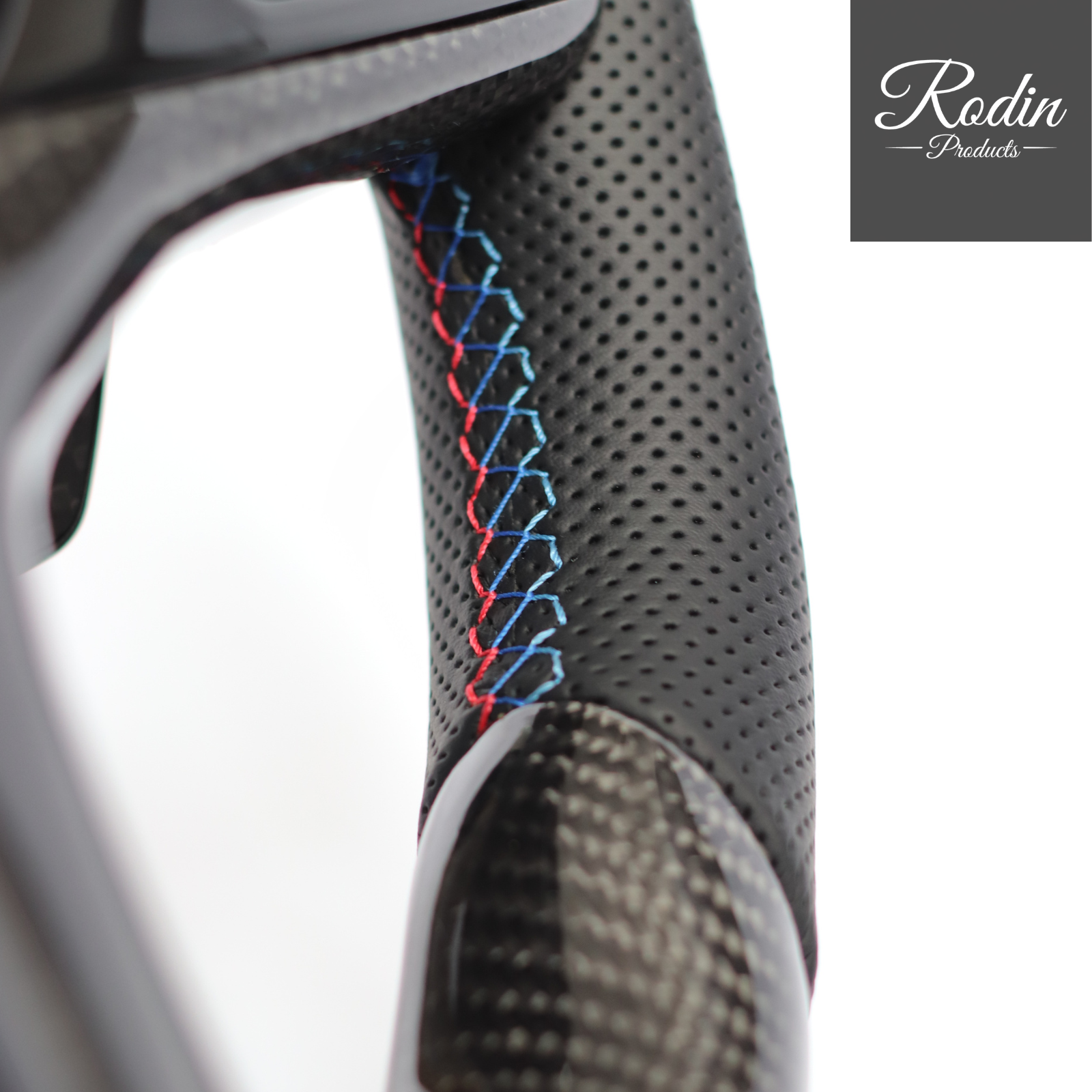 Sportlenkrad passend für BMW G-Serie – Carbon & LED – Rückseite von Rodin Products