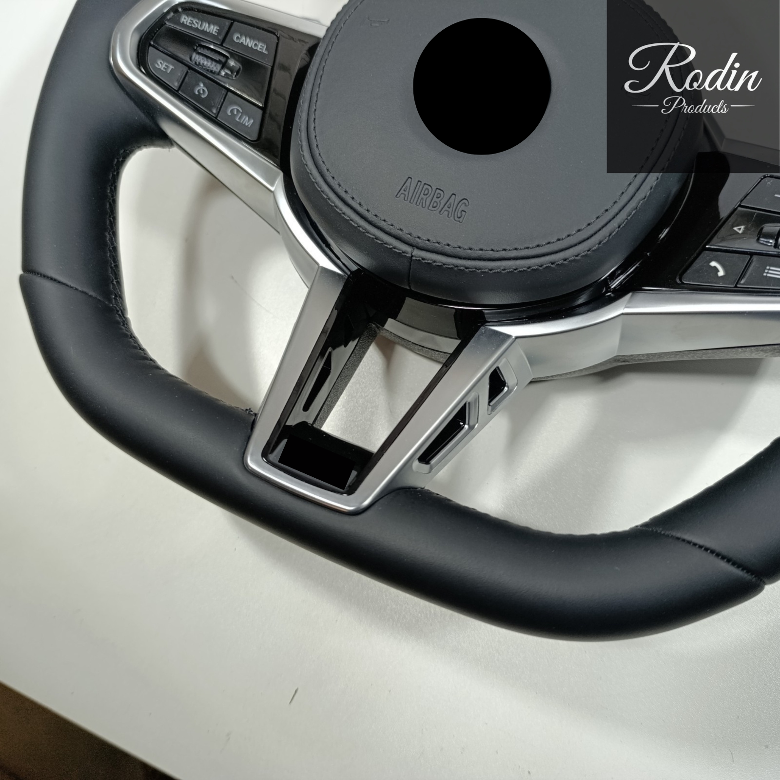 Sportlenkrad passend für BMW G-Serie – 12-Uhr-Markierung – Materialdetail von Rodin Products