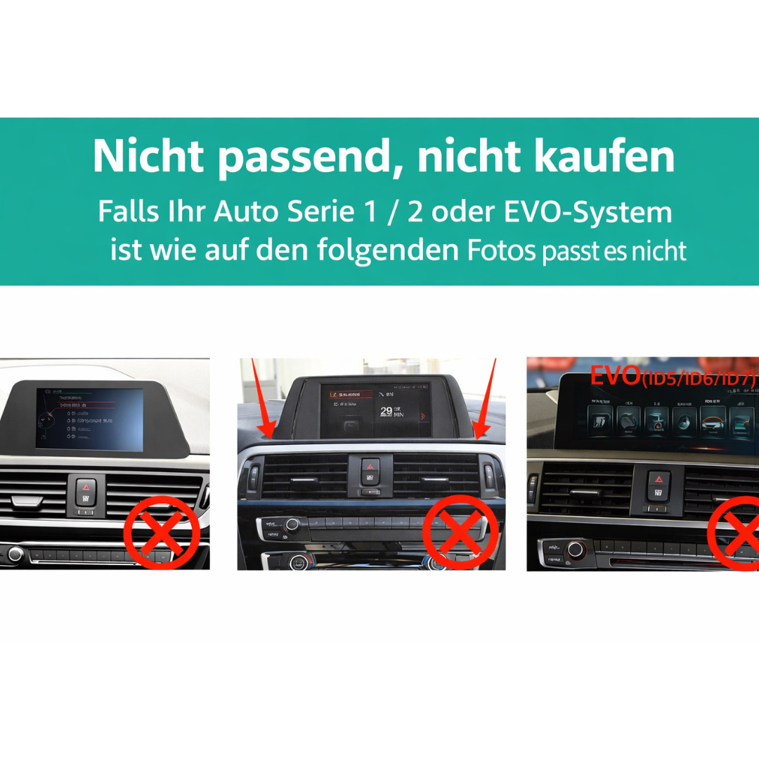 Linux CarPlay Display für BMW F10 & F11 (2011–2016) – Wireless Apple CarPlay & Android Auto