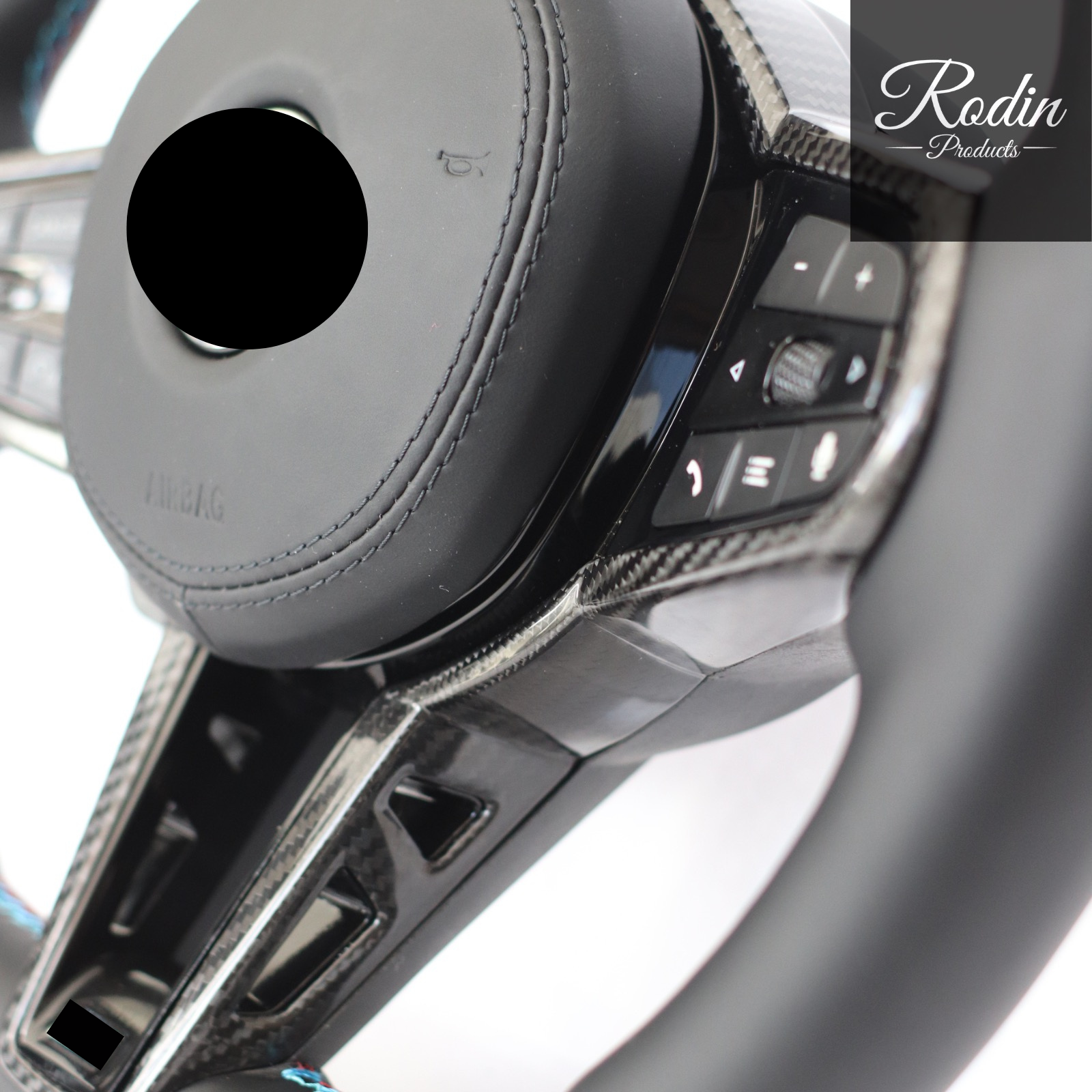 Sportlenkrad passend für BMW G-Serie – All Black & Carbon – Tasten und Bedienelemente von Rodin Products