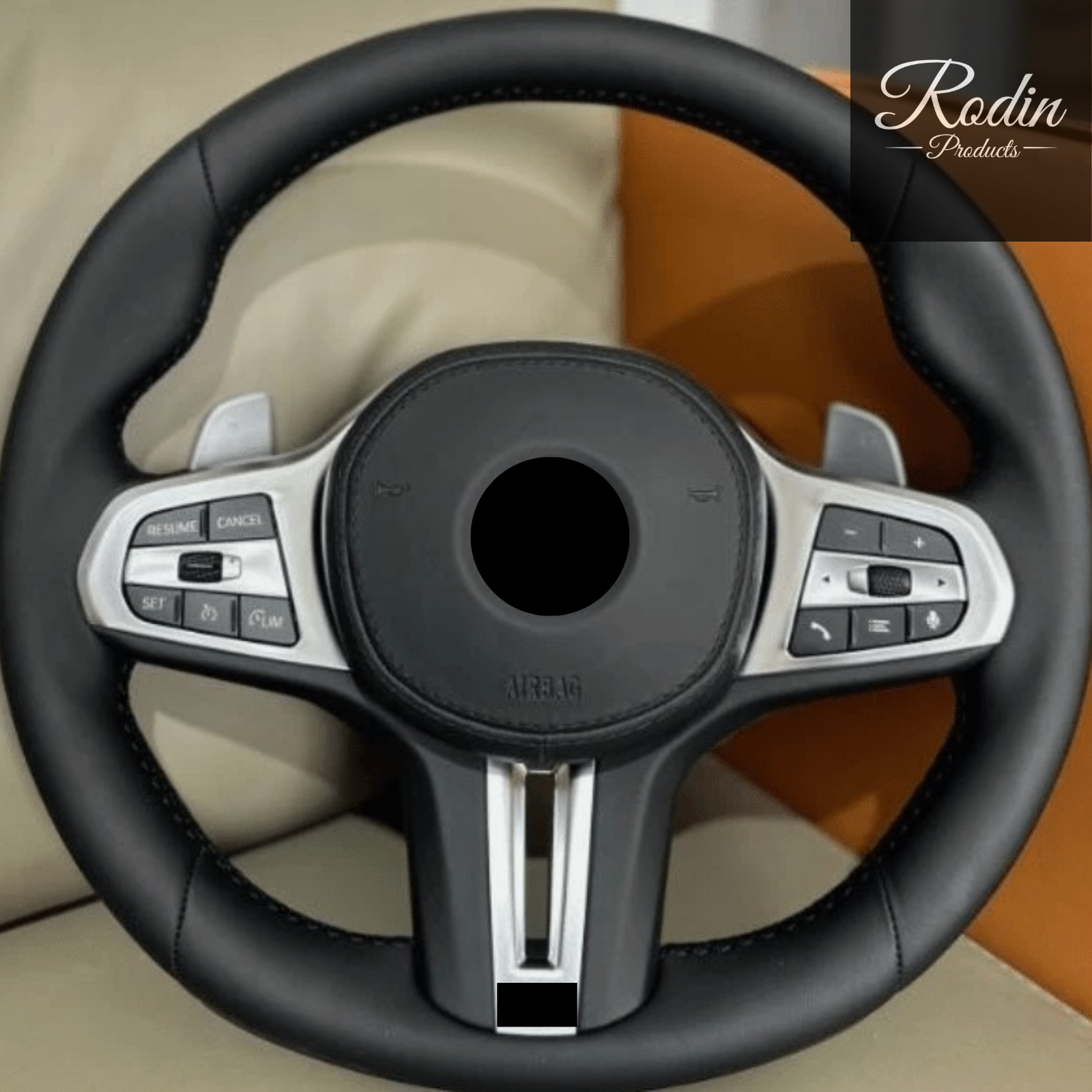 Sportlenkrad passend für BMW G-Serie – Leder – Detailansicht von Rodin Products