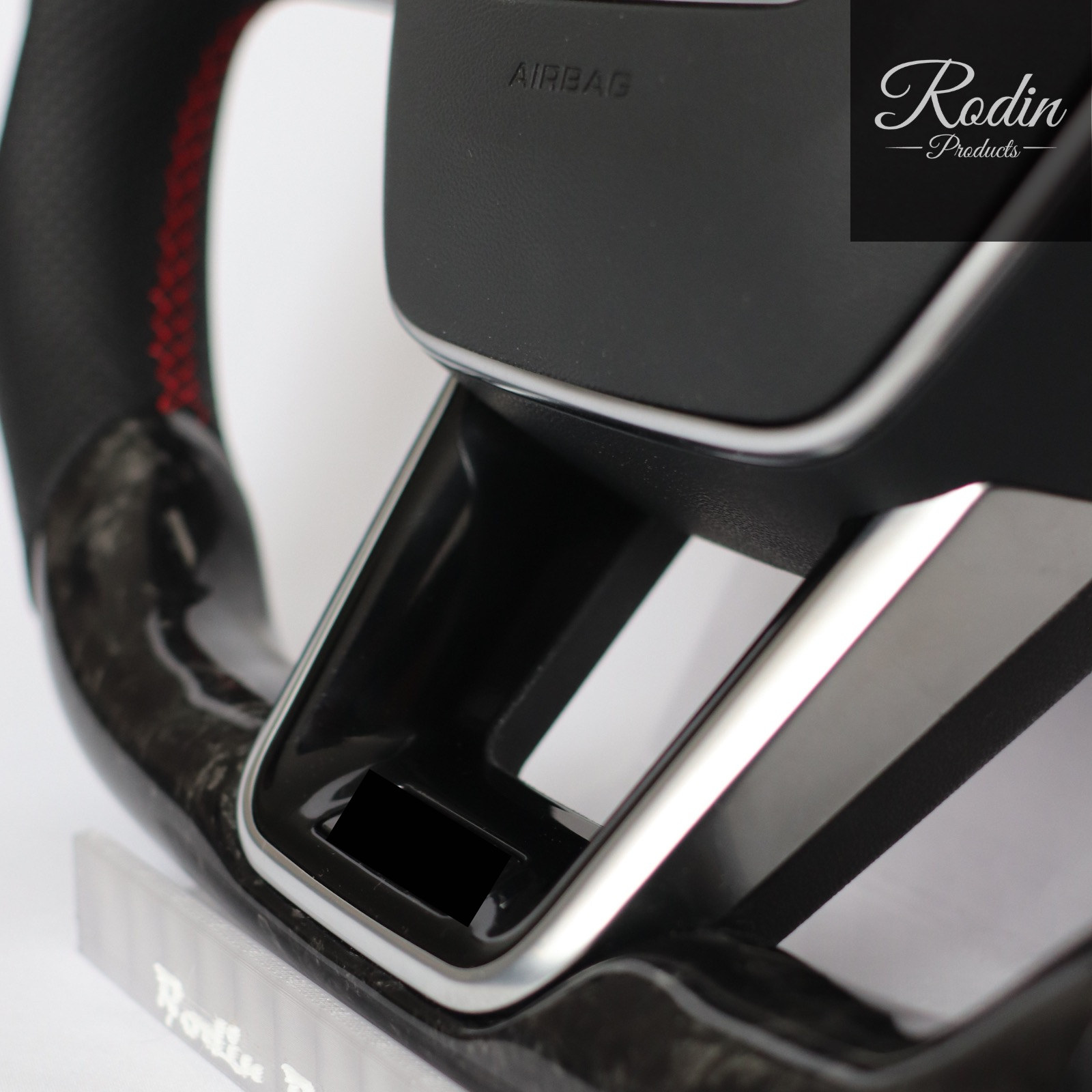 Lenkrad passend für Audi B9 – Forged Carbon & Carbon & All Black – Ansicht 3