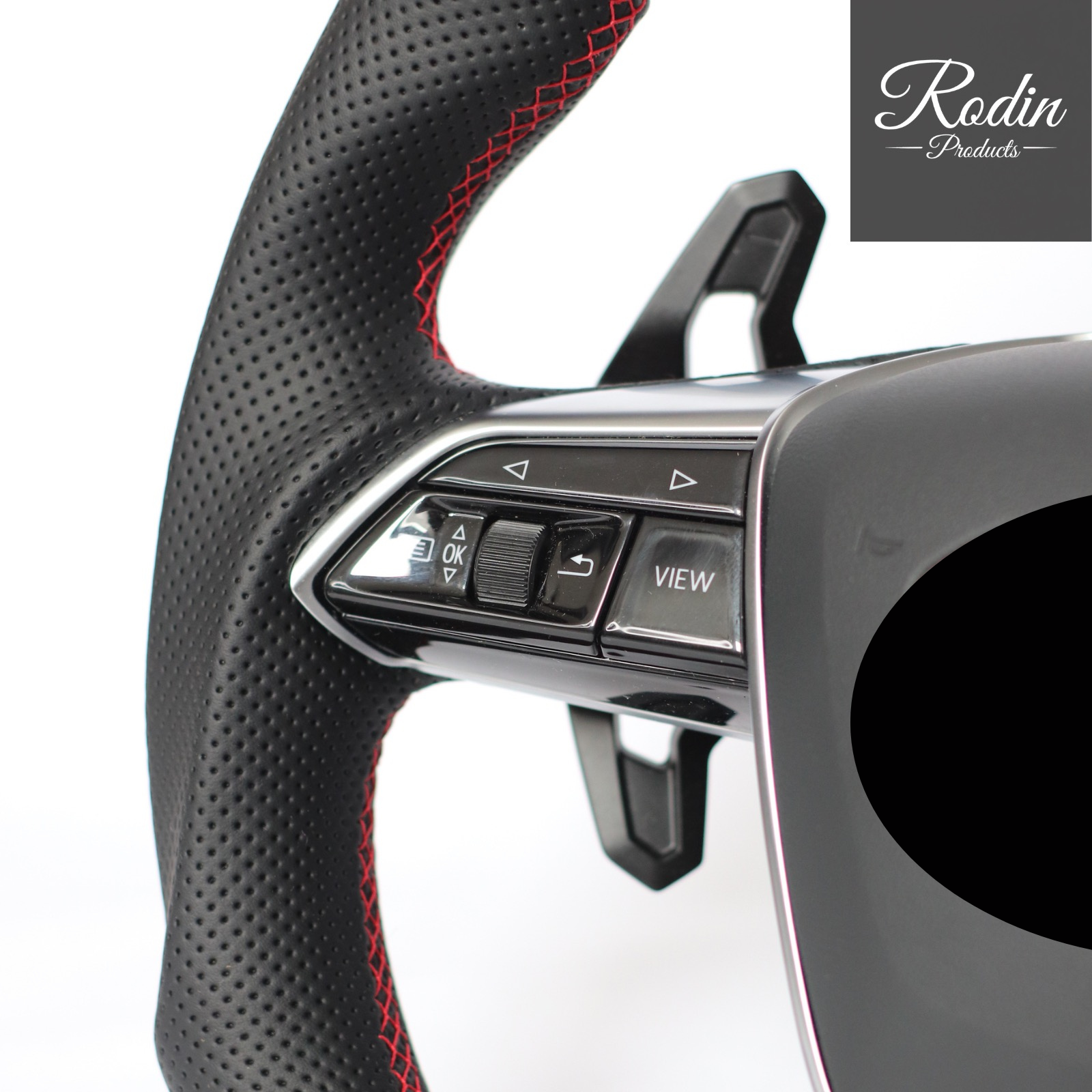 Lenkrad passend für Audi B9 – Forged Carbon & Carbon & All Black – Ansicht 6