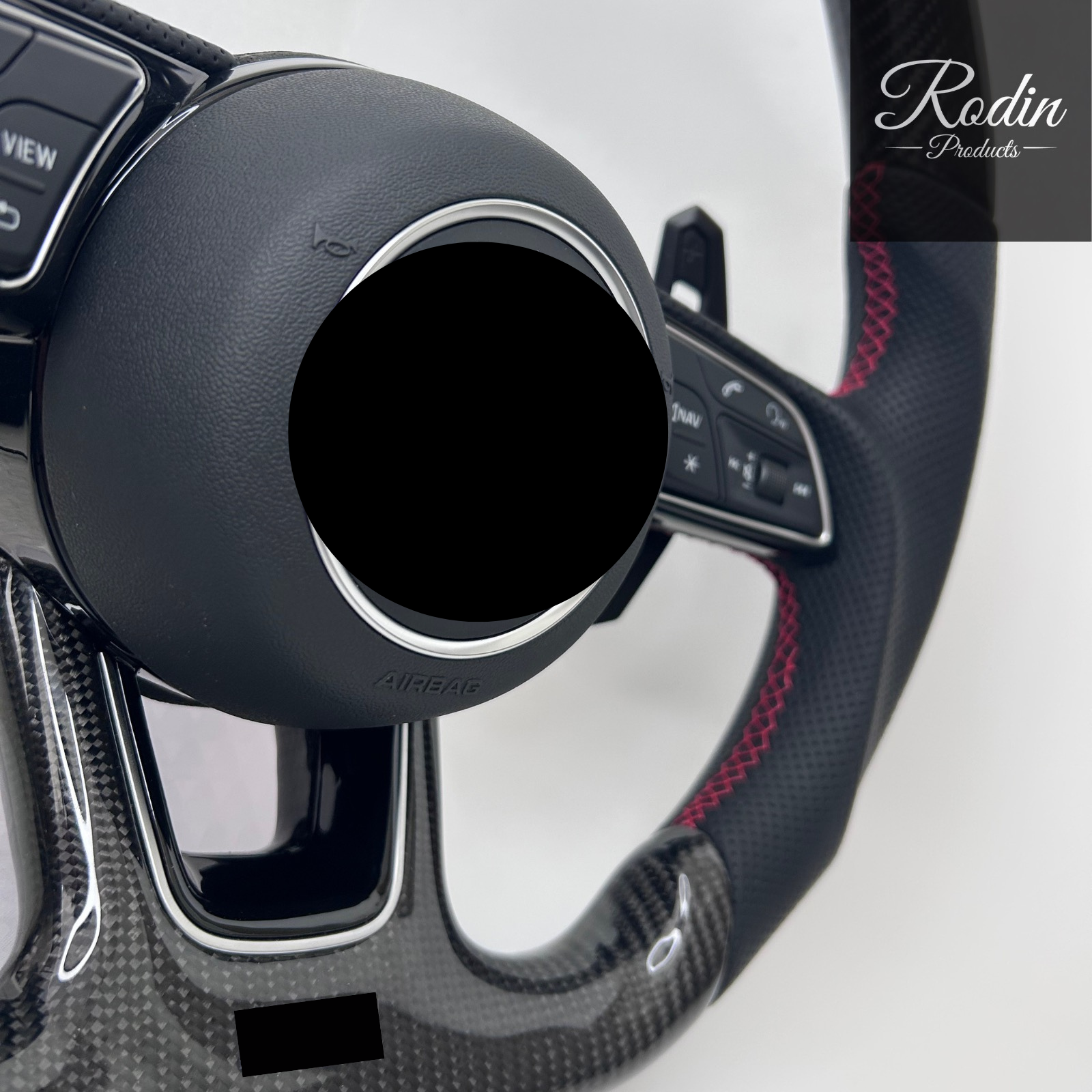 Lenkrad passend für Audi B9 – Carbon & 12-Uhr-Markierung – Ansicht 7