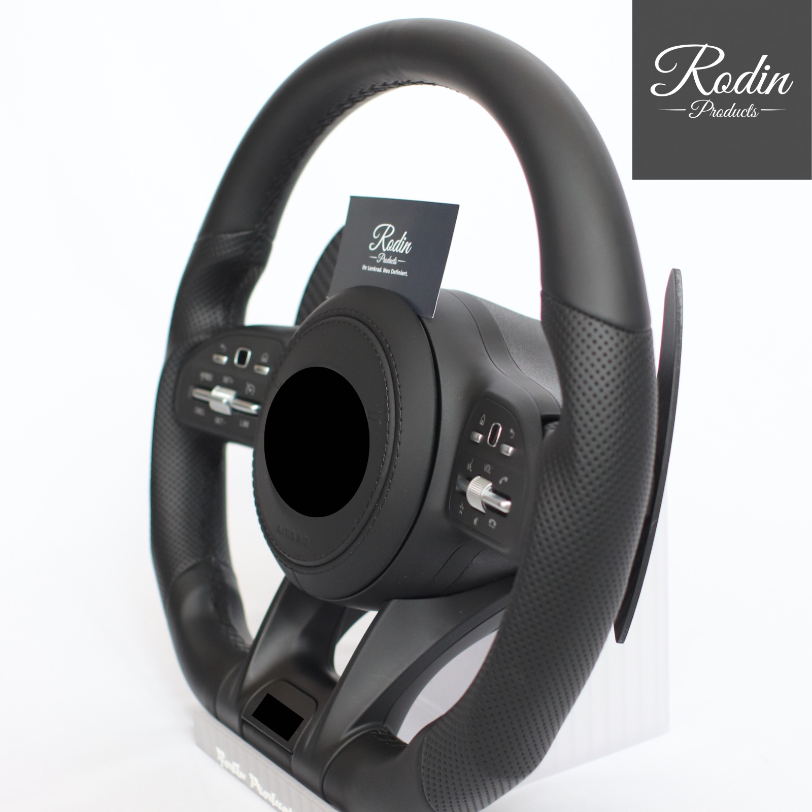 Lenkrad passend für Mercedes-Benz W177 W205 W213 W222 W463 – Carbon & All Black – Ansicht 5