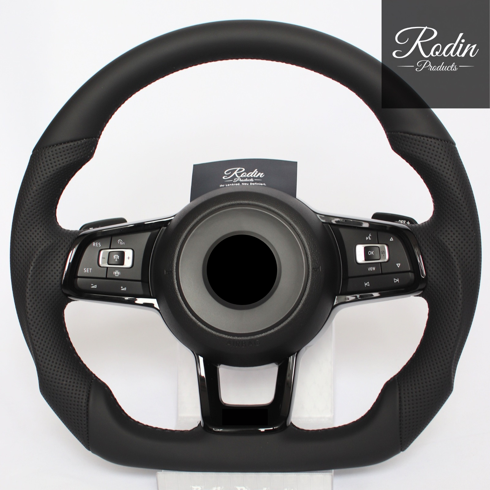 VW Sportlenkrad in Leder passend für Golf GTI R und weitere Modelle von Rodin Products – Ansicht 1