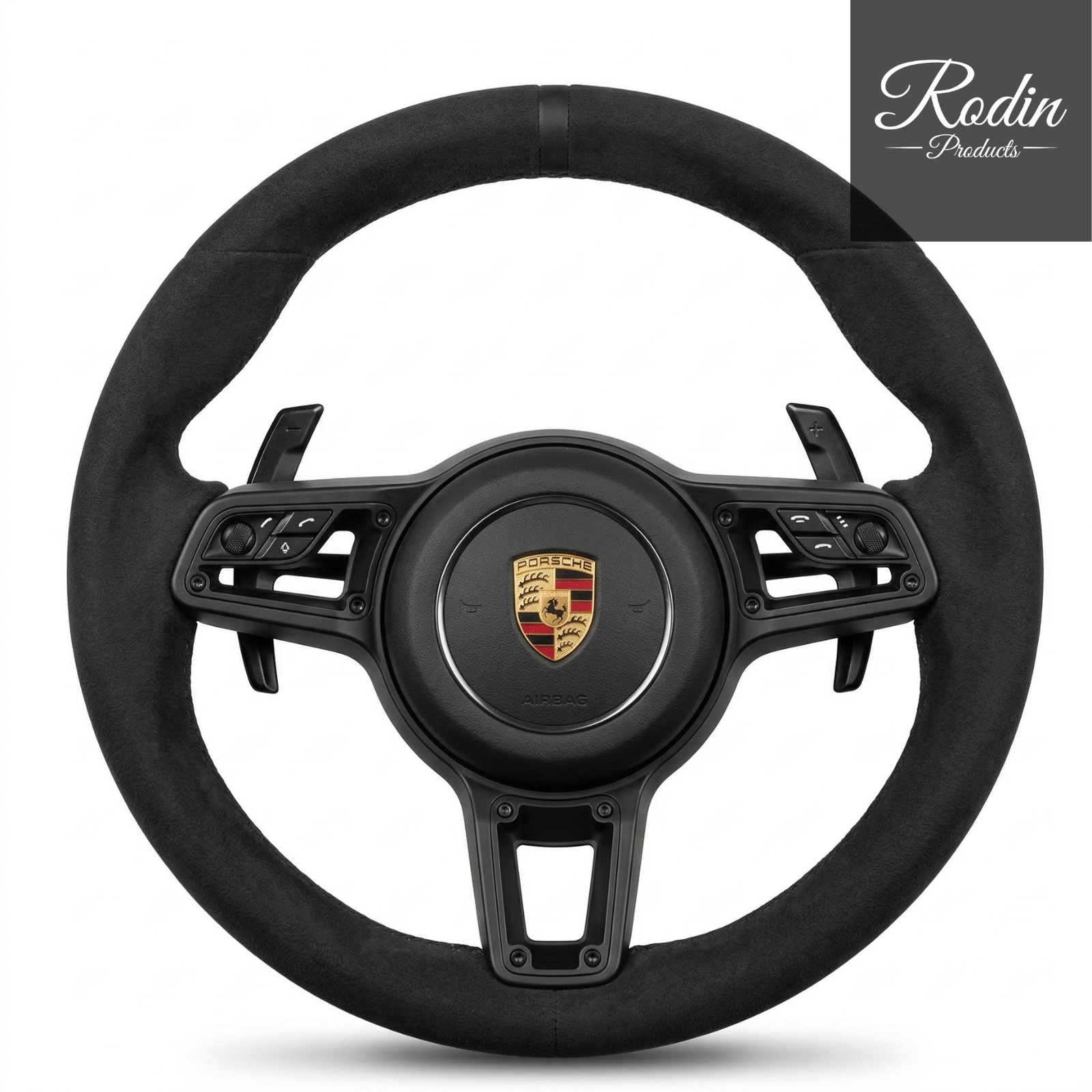 Porsche 992 Performance Sportlenkrad Alcantara Schwarz – 12 Uhr Markierung – Multifunktion – Individuelle Veredelung