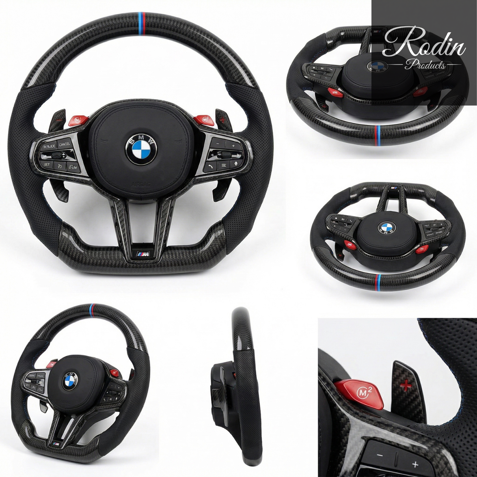 BMW M Performance Sportlenkrad Full Carbon All Black – 12-Uhr-Markierung – Multifunktion – G-Serie