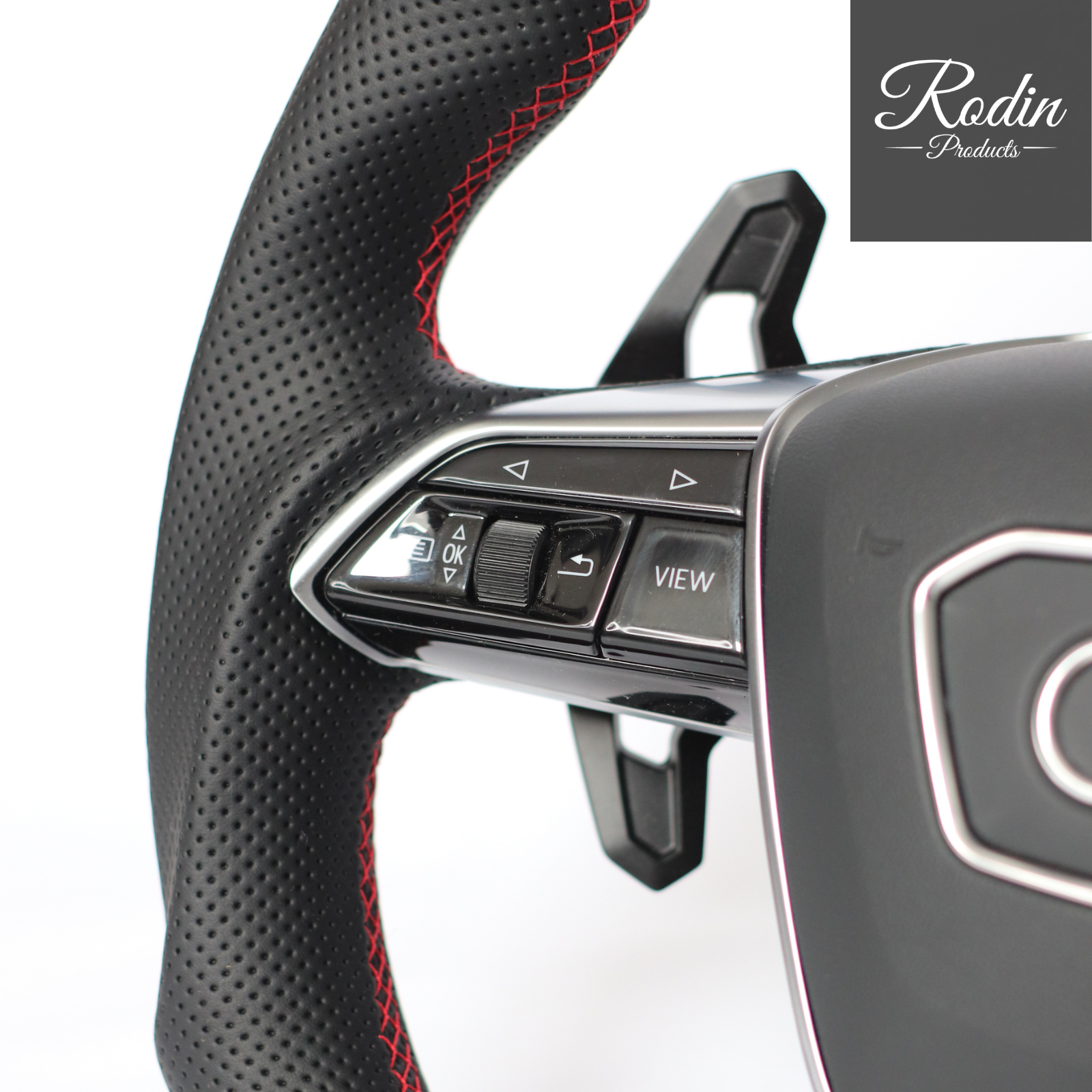 Audi B9 Forged Carbon All Black Performance Lenkrad ohne 12-Uhr-Markierung