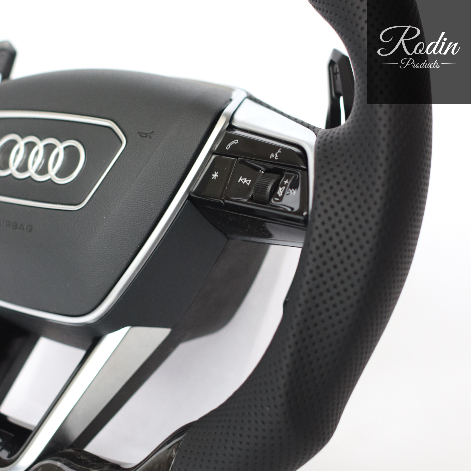 Audi B9 Forged Carbon All Black Performance Lenkrad ohne 12-Uhr-Markierung