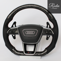 Audi B9 Forged Carbon All Black Performance Lenkrad ohne 12-Uhr-Markierung
