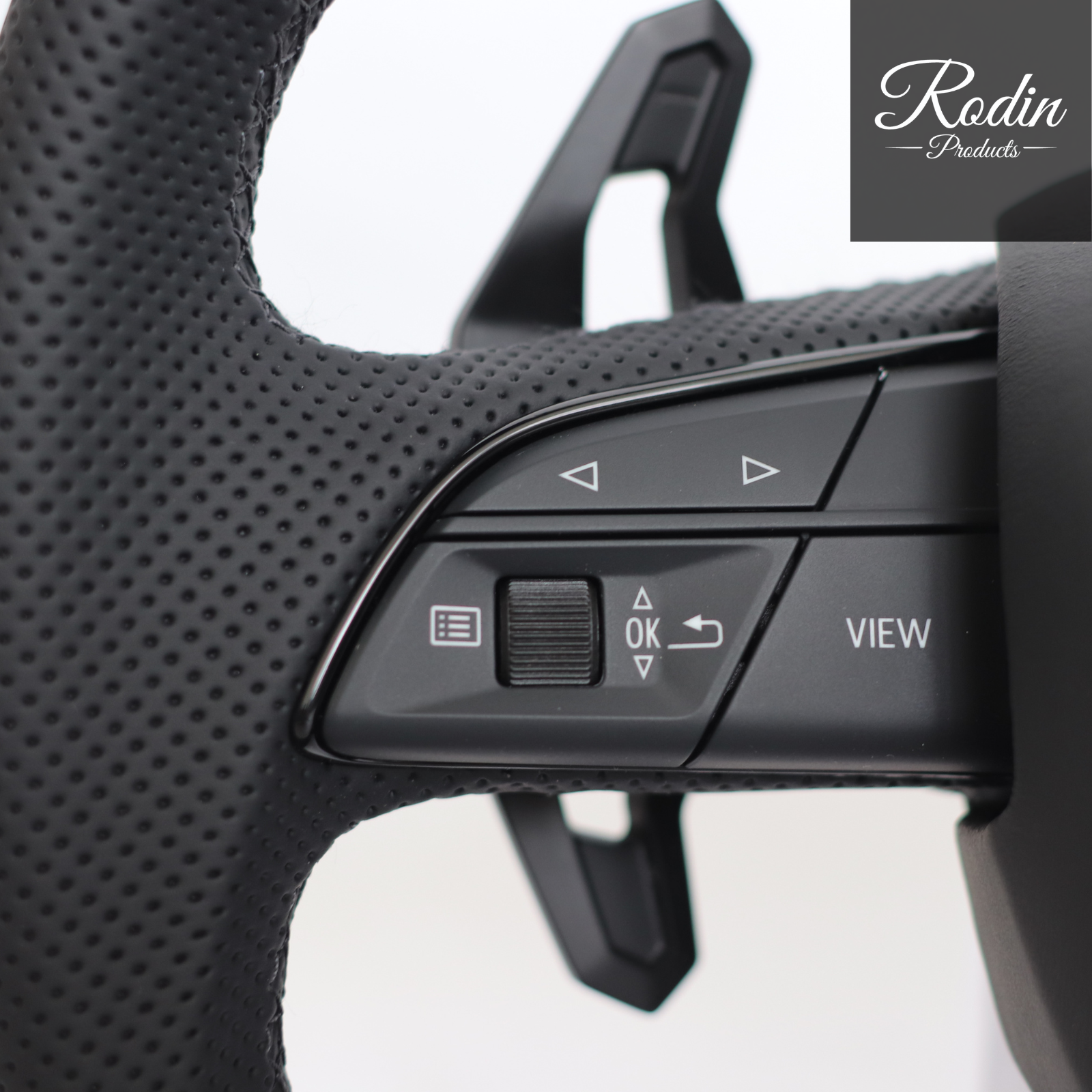 Lenkrad passend für Audi B9 – Leder & All Black – Ansicht 5