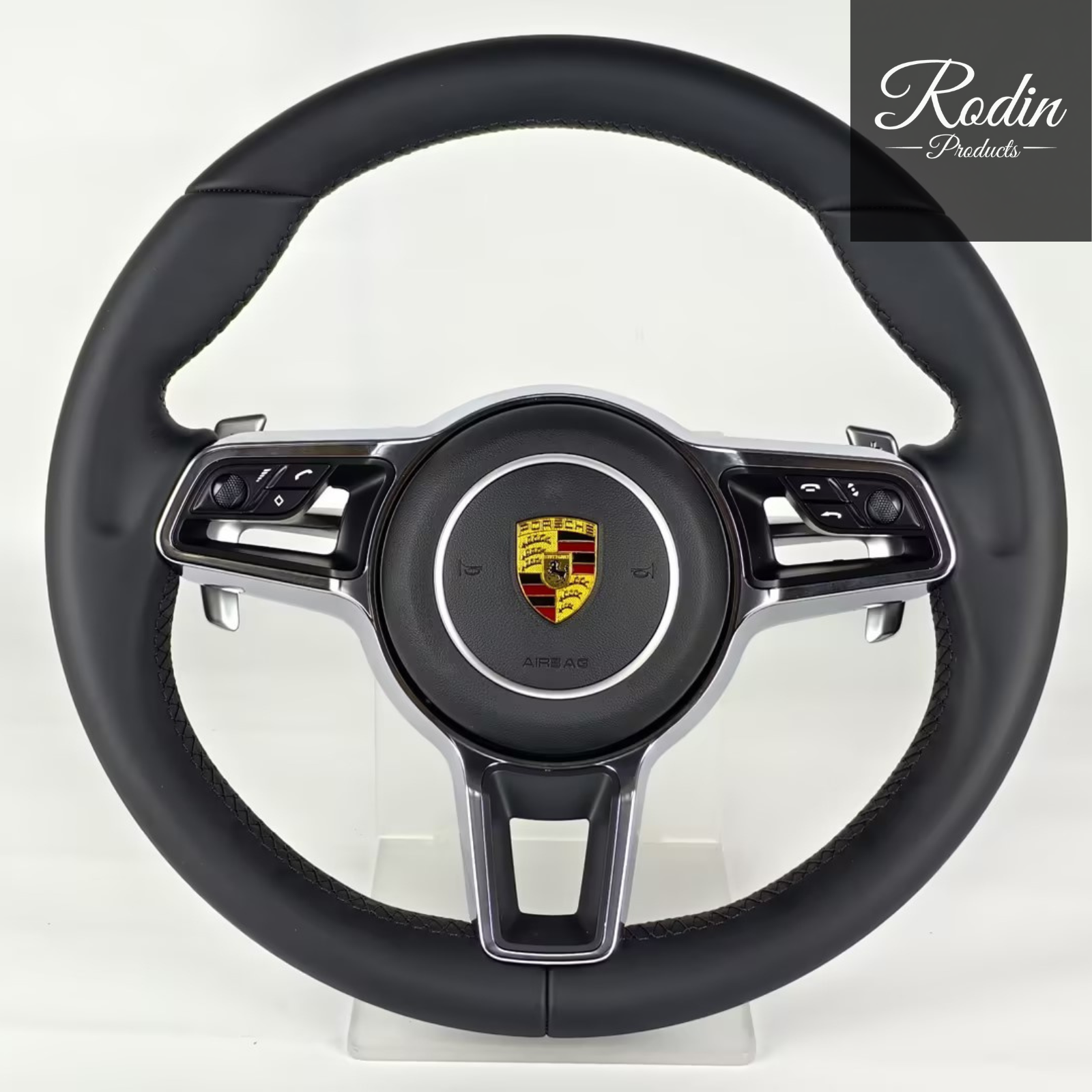 Porsche 911 (992) Rivet No-Button Lederlenkrad – Schwarz | Puristisch