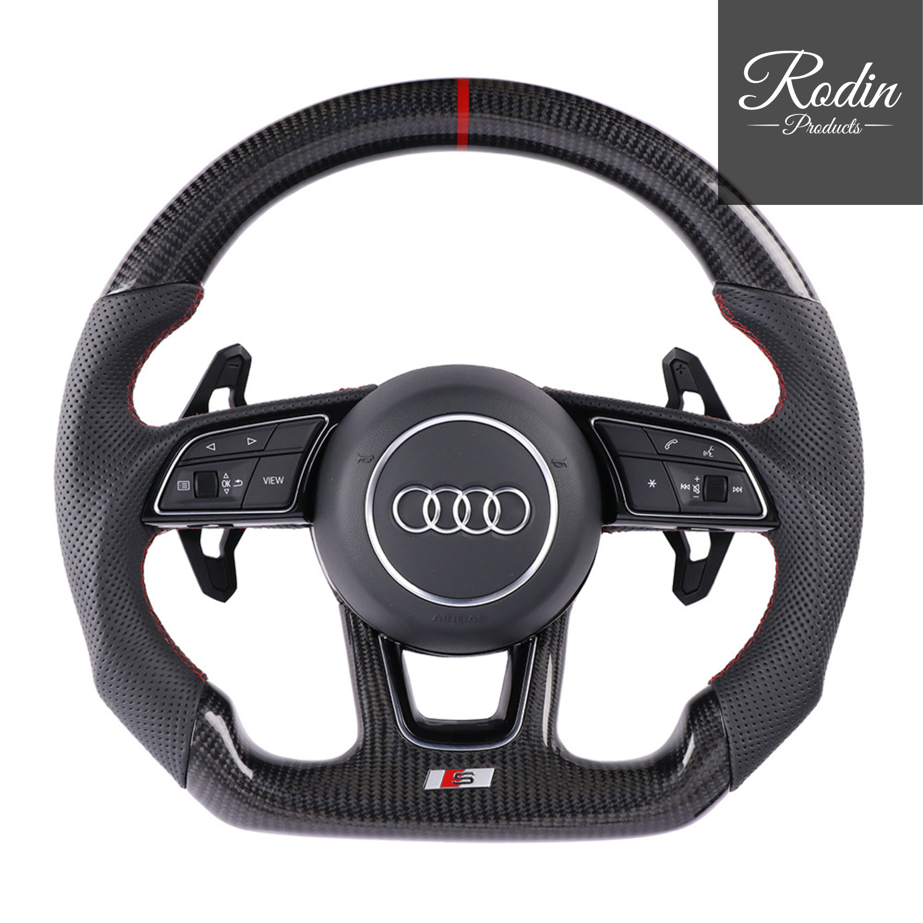 Audi RS Performance Carbon Lenkrad – rote 12-Uhr-Markierung – B9 Plattform