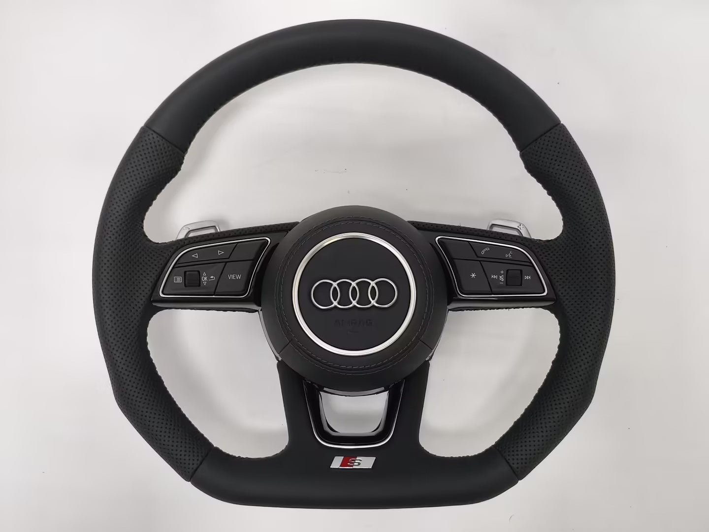 Audi S - Line Performance Lederlenkrad – Schwarz | Multifunktion | Plug & Play | B9 - Rodin Products