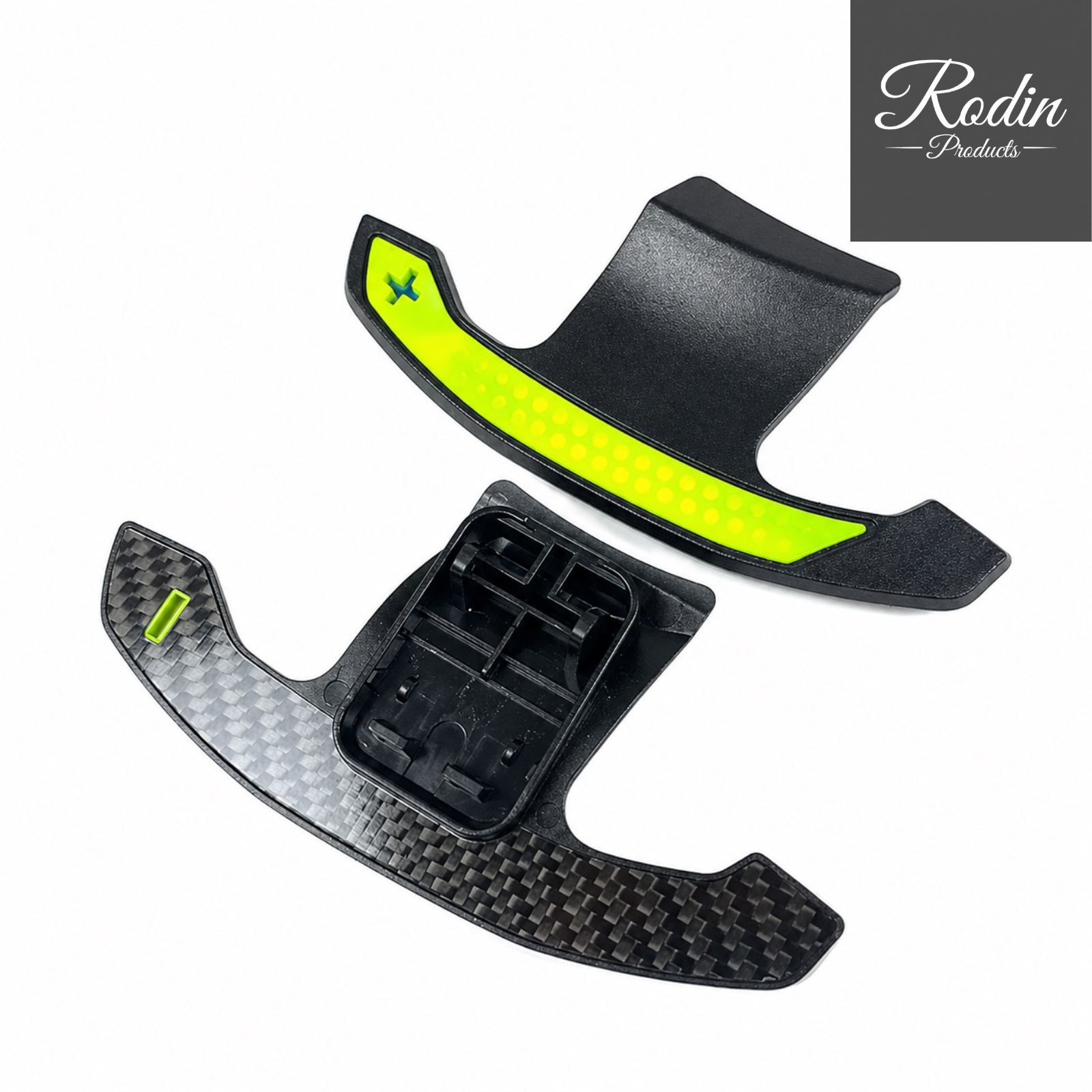 BMW M Performance Schaltwippen Carbon Design | Rot Blau Neongelb – Tasten und Bedienelemente von Rodin Products