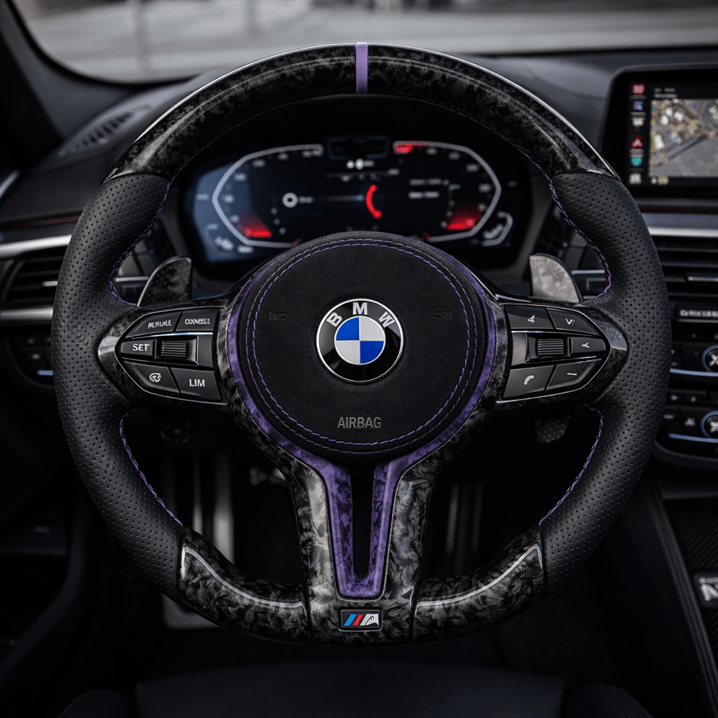 BMW M Performance Sportlenkrad Alcantara & Forged Carbon – F10 F30 F32 | Neu - Rodin Products