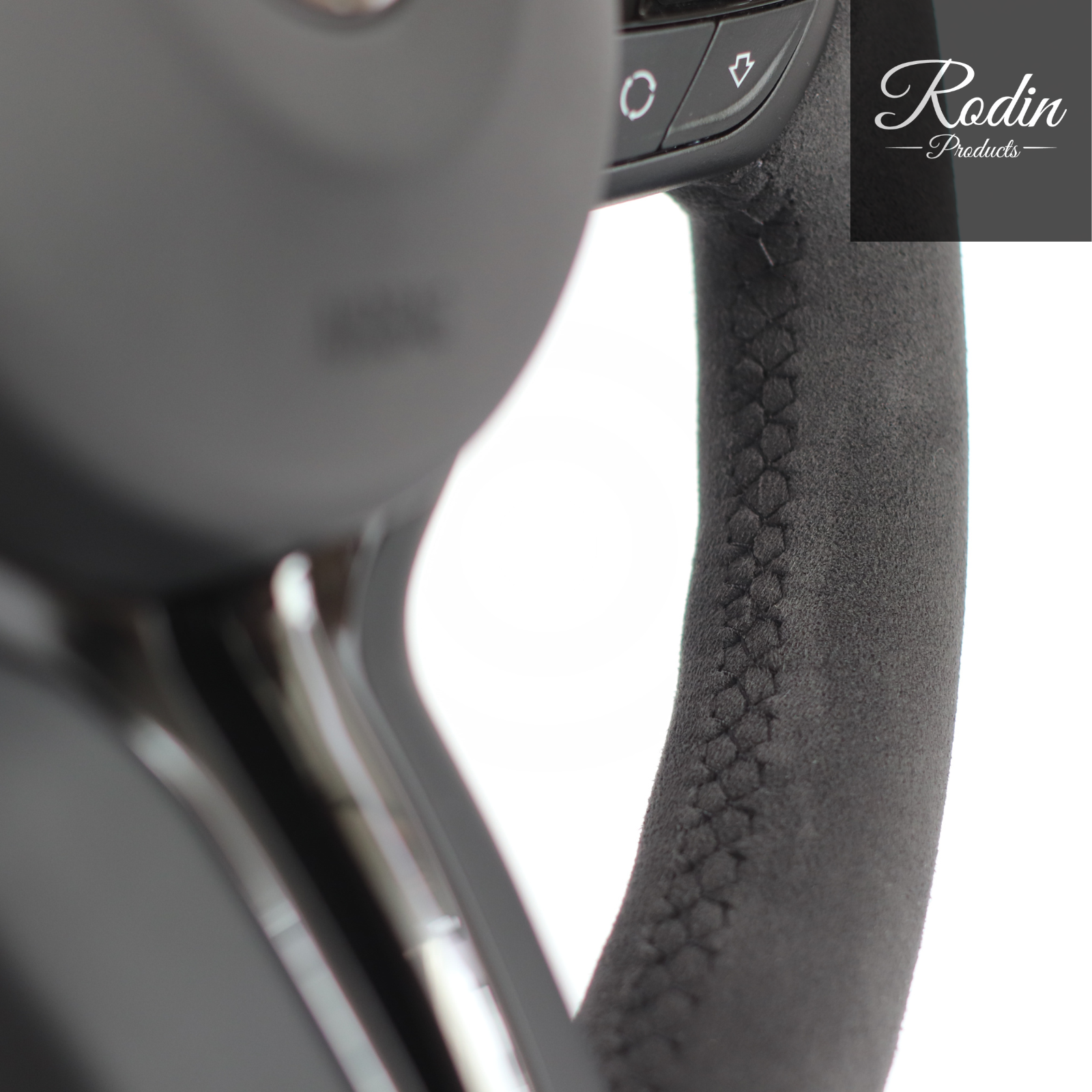 Sportlenkrad passend für BMW E-/F-Serie – All Black – Seitenansicht von Rodin Products