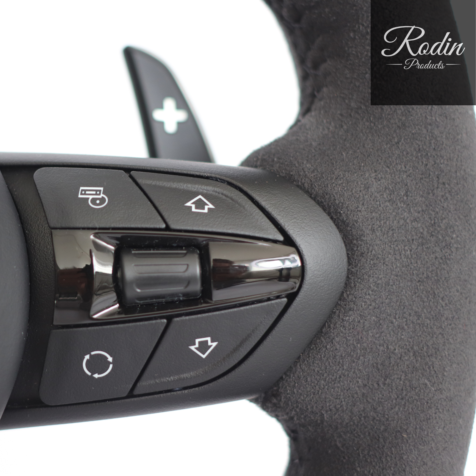 Sportlenkrad passend für BMW E-/F-Serie – All Black – Rückseite von Rodin Products