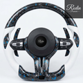 Sportlenkrad passend für BMW E-/F-Serie – Carbon & Leder – Frontansicht von Rodin Products