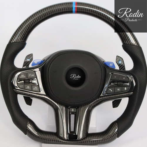 Sportlenkrad passend für BMW G-Serie – Carbon – Frontansicht von Rodin Products