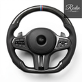 Sportlenkrad passend für BMW G-Serie – Carbon & Leder – Frontansicht von Rodin Products